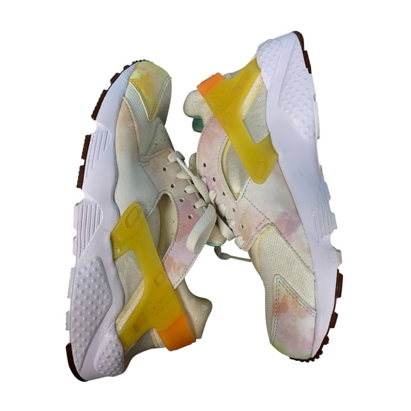 NIKE HUARACHE RUN WHITE MULTICOLOR - 8.5 WOMEN’S - Style FJ7715-171 - Picture 4 of 7